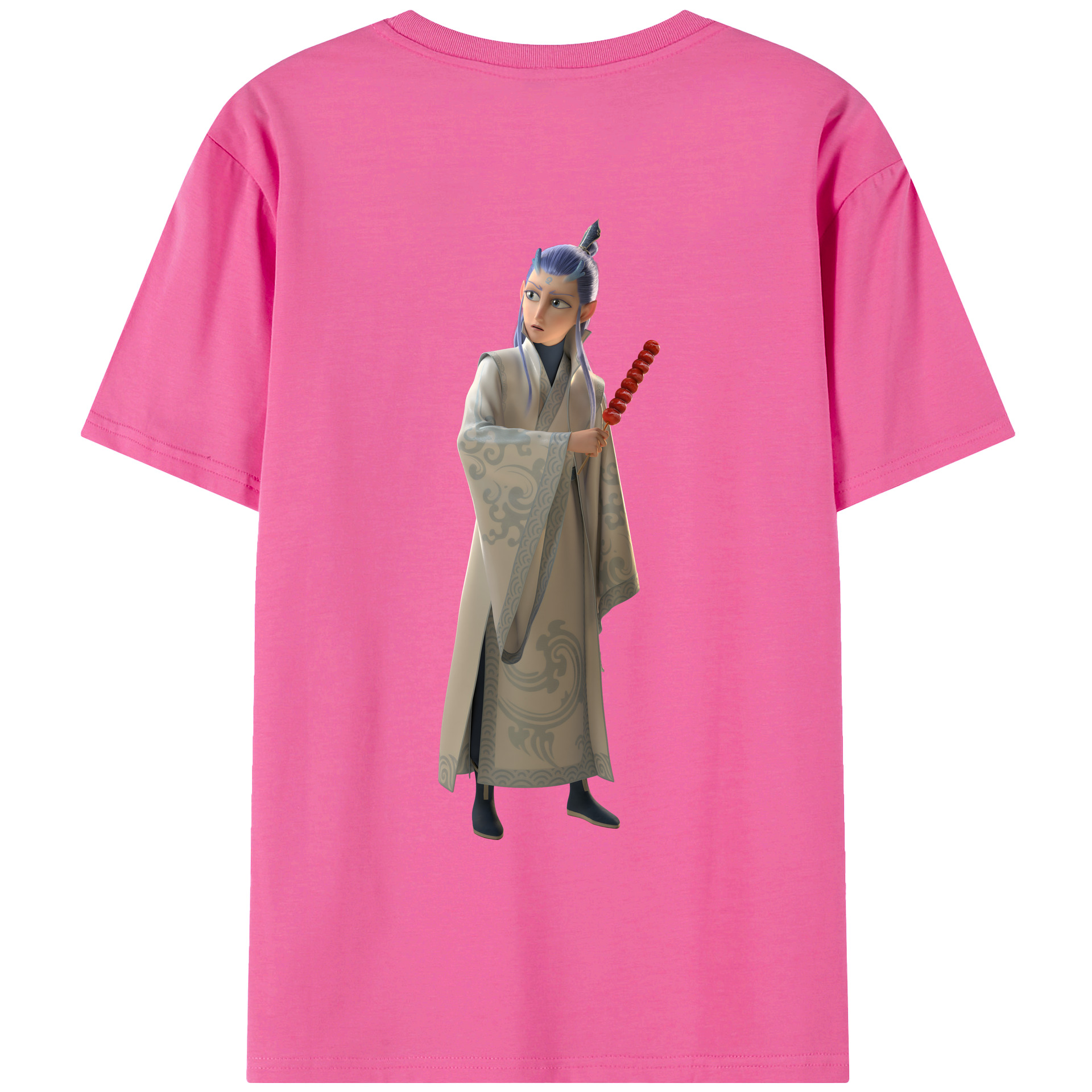 （画像用） Ne Zha 2 ナタ 魔童の大暴れ レディース半袖Tシャツ(バックプリント)